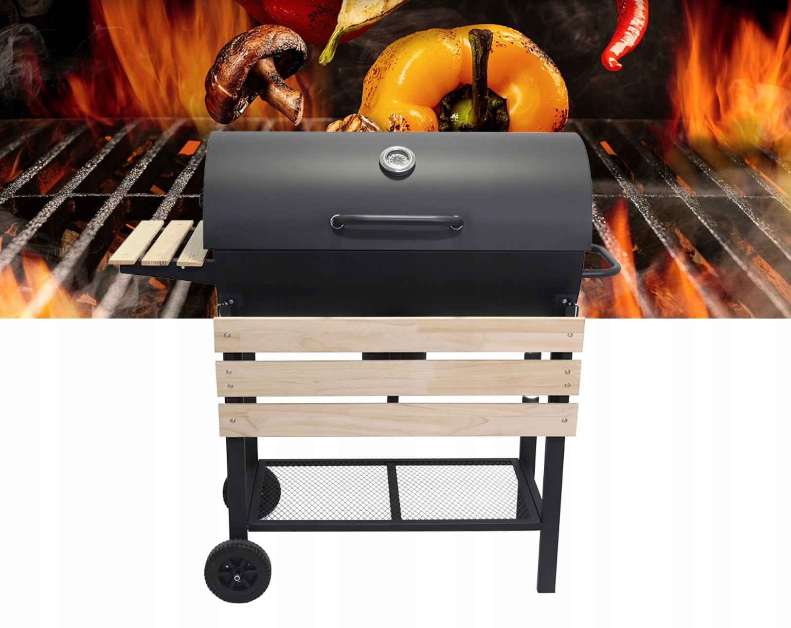 Hordó Faszenes Grillsütő